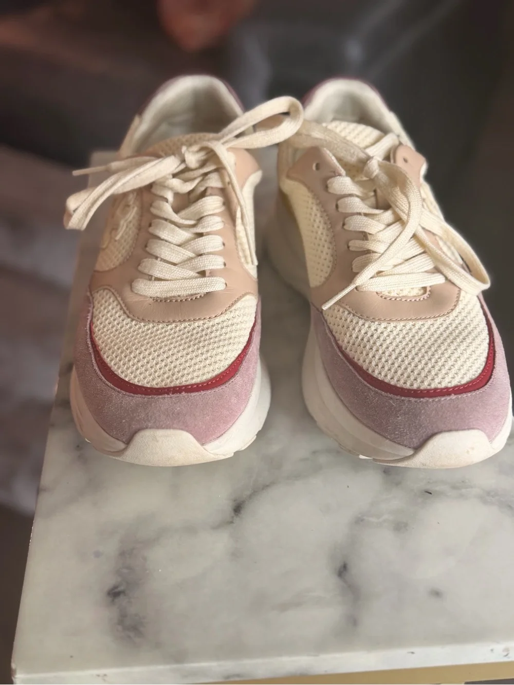 Tory Burch Women's Cream Multicolor Casual Sneakers